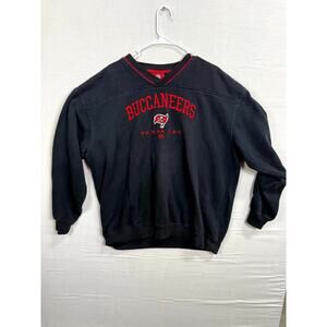 NFL Tampa Bay Buccaneers Sweatshirt Mens XL Black Short Sleeve Pullover V-Neck